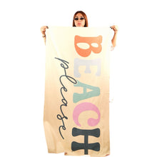 Load image into Gallery viewer, beach towel beach please microfiber quick dry