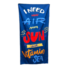 Load image into Gallery viewer, beach towel large size i need air microfiber