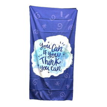 Load image into Gallery viewer, microfiber beach towel you can if you think you can