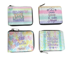 Load image into Gallery viewer, kids wallets several designs with zipper