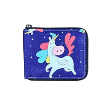Load image into Gallery viewer, zipper wallet for kids unicorn