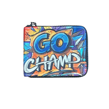 Load image into Gallery viewer, zipper wallet go champ for boys for kids o