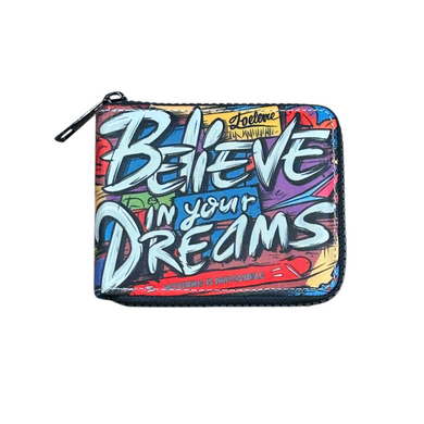 believe in your dreams wallet zipper for boys for kids 