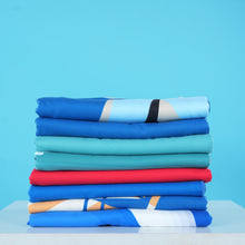 Load image into Gallery viewer, microfiber beah towel light weight compact size comes in apouch sand free extra absorbent
