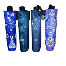 Load image into Gallery viewer, umbrella for kids with automatic closing motivational quotes 
