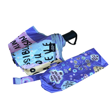 Load image into Gallery viewer, umbrella with glow edge for the dark for sun and rain positivity
